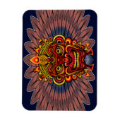 Tribal Warrior King ritueel masker Magneet (Verticaal)