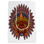 Tribal Warrior King ritueel masker Medium Cadeauzakje (Achterkant)