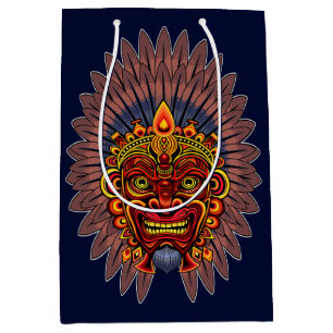 Tribal Warrior King ritueel masker Medium Cadeauzakje