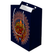 Tribal Warrior King ritueel masker Medium Cadeauzakje (Achterkant Gekanteld)