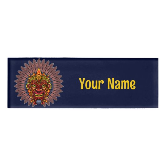 Tribal Warrior King ritueel masker Naambadge (Voorkant)