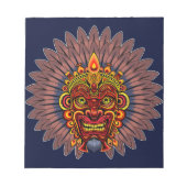 Tribal Warrior King ritueel masker Notitieblok (Voorkant)