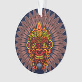 Tribal Warrior King ritueel masker Ornament (voorkant)