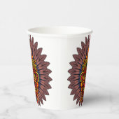 Tribal Warrior King ritueel masker Papieren Bekers (Rechts)