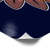 Tribal Warrior King ritueel masker Perfect Poster (Hoek)