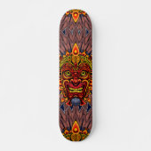 Tribal Warrior King ritueel masker Persoonlijk Skateboard (Voorkant)