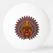 Tribal Warrior King ritueel masker Pingpongbal (Achterkant)