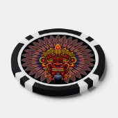 Tribal Warrior King ritueel masker Poker Chips (Enkel)