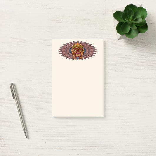 Tribal Warrior King ritueel masker Post-it® Notes (Kantoor)