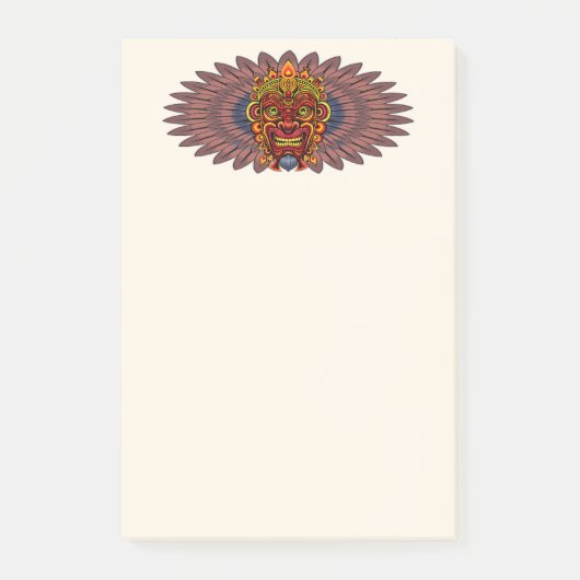 Tribal Warrior King ritueel masker Post-it® Notes (Voorkant)