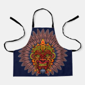 Tribal Warrior King ritueel masker Schort (Voorkant)