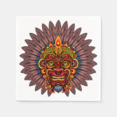 Tribal Warrior King ritueel masker Servet (Voorkant)