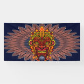 Tribal Warrior King ritueel masker Spandoek (Horizontaal)