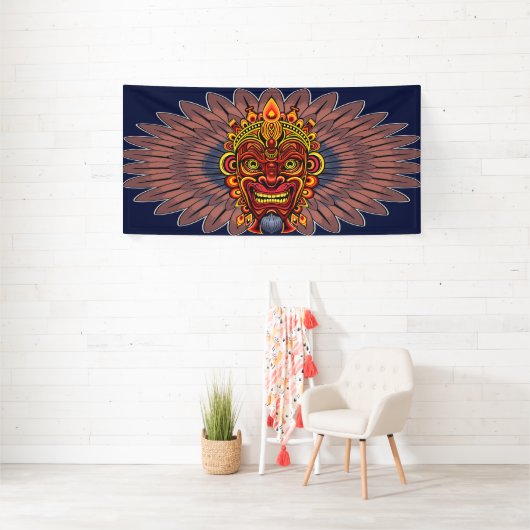 Tribal Warrior King ritueel masker Spandoek (Insitu)