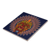 Tribal Warrior King ritueel masker Tegeltje (Zijkant)