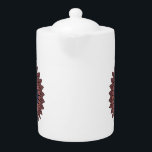 Tribal Warrior King ritueel masker Theepot<br><div class="desc">Tribal Warrior King Ritual Mask omringd door een Feathers kroon ritueel sierkleding. Zuid-Amerika / Afrika / Oceanië Inheemse tradities en cultuur. Oorspronkelijke vectorillustratie copyright BluedarkArt TheChameleonArt.</div>