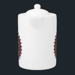 Tribal Warrior King ritueel masker Theepot<br><div class="desc">Tribal Warrior King Ritual Mask omringd door een Feathers kroon ritueel sierkleding. Zuid-Amerika / Afrika / Oceanië Inheemse tradities en cultuur. Oorspronkelijke vectorillustratie copyright BluedarkArt TheChameleonArt.</div>