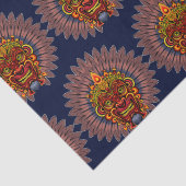 Tribal Warrior King ritueel masker Tissuepapier (Detail)