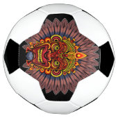 Tribal Warrior King ritueel masker Voetbal (Gedraaid)