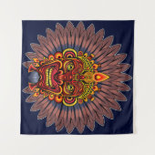 Tribal Warrior King ritueel masker Wandkleed (Voorkant (horizontaal))