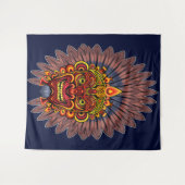 Tribal Warrior King ritueel masker Wandkleed (Voorkant (horizontaal))