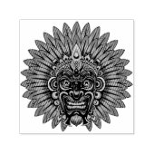 Tribal Warrior King ritueel masker Zelfinktende Stempel (Design)