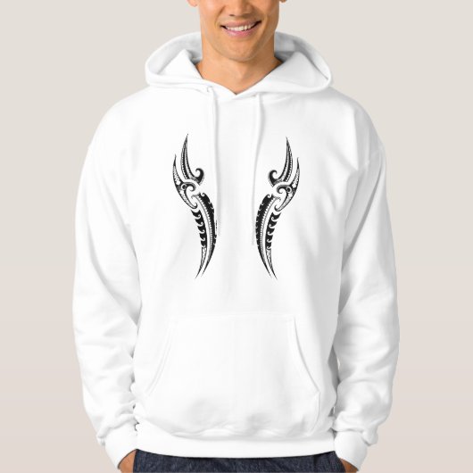 Tribal Warrior Patroon - Traditioneel Dubbel Hoodie (Voorkant)