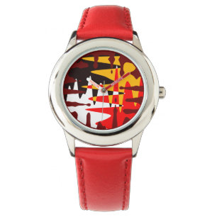 Tribal Watch Moderne 4 Naties Art Wrist Watch Horloge
