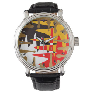 Tribal Watch Moderne 4 Naties Art Wrist Watch Horloge