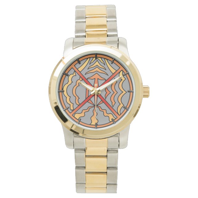 Tribal Watch Spiritueel Native Art Wrist Watch Horloge (Voorkant)