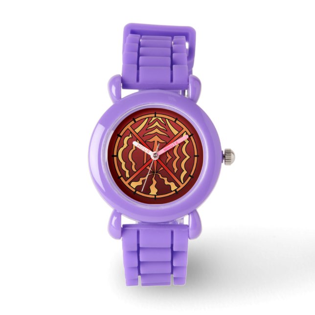 Tribal Watch Spiritueel Native Art Wrist Watch Horloge (Voorkant)