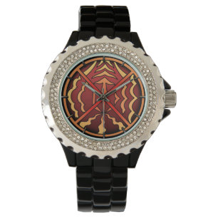 Tribal Watch Spirituele Inheemse Kunst Pols Horlog Horloge