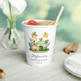 Tribal Waterverf Giraffe Safari Thema Verjaardag Papieren Bekers