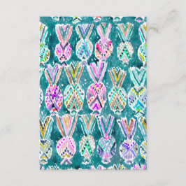 Tribal Waterverf Pineapple Pattern Note Flat Kaart