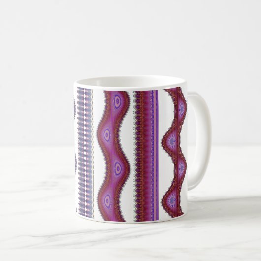 Tribal Wave Pattern Coffee Mug Koffiemok (Voorkant rechts)