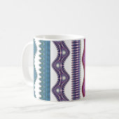 Tribal Wave Pattern Coffee Mug  Koffiemok (Voorkant links)