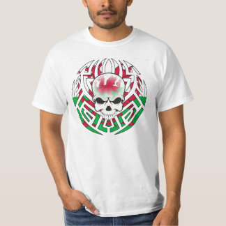 Tribal Welsh Flag/Skull T-shirt