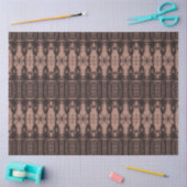 Tribal Western Bruin Beige Art Pattern Bull Skull Tissuepapier (Craft)