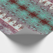 Tribal Western Patroon Blauwgroen Bull Koe Skull L Cadeaupapier (Hoek)