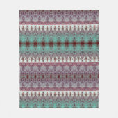 Tribal Western Patroon Blauwgroen Bull Koe Skull L Fleece Deken (Voorkant)