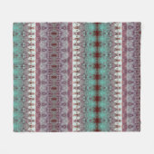 Tribal Western Patroon Blauwgroen Bull Koe Skull L Fleece Deken (Voorkant (Horizontaal))