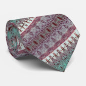 Tribal Western Patroon Blauwgroen Bull Koe Skull L Stropdas (Opgerold)