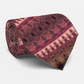 Tribal Western Patroon Bruine Roze Roze Koe Stropdas (Opgerold)