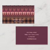 Tribal Western Patroon Bruine Roze Roze Koe Visitekaartje (Voorkant / Achterkant)