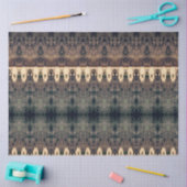 Tribal Western Pattern Bruin Beige Bull Koe Schede Tissuepapier (Craft)