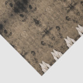 Tribal Western Pattern Sepia Bull Koe Schedel Tissuepapier (Detail)