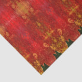 Tribal Western Rood Bruin Geel Patroon Bull Skull Tissuepapier (Detail)