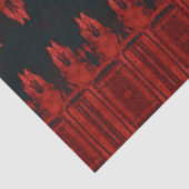 Tribal Western Rood Zwart Art Pattern Bull Skull Tissuepapier (Detail)