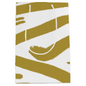 Tribal White en Gold Medium Cadeauzakje (Voorkant)