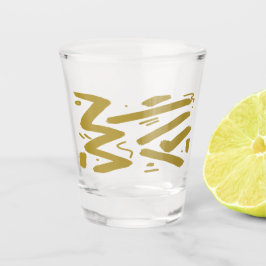 Tribal White en Gold Shot Glas